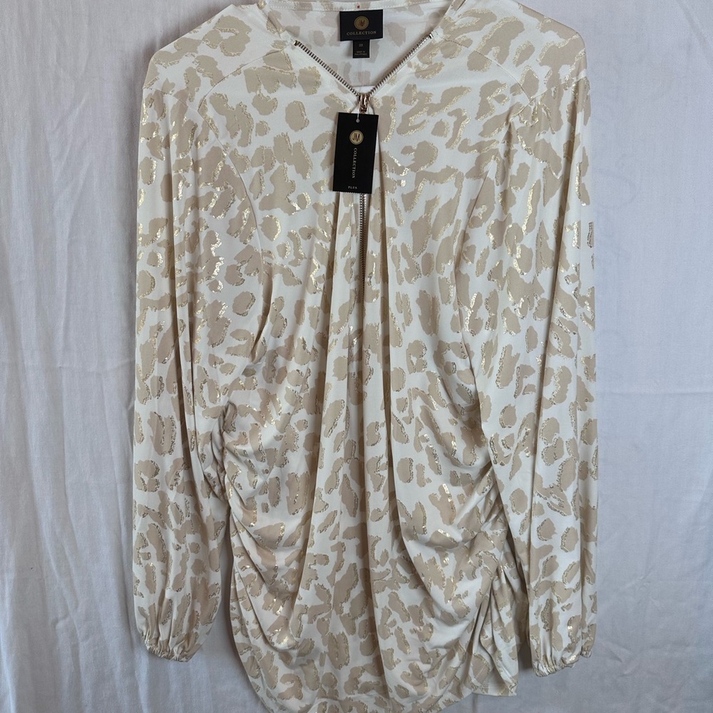 JM Collection Animal Print Women's 2X
Embellished Top